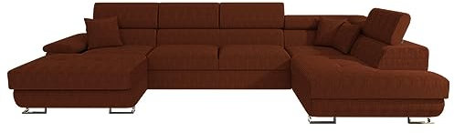 Mirjan24 Ecksofa Cotere Bis Cord, Eckcouch, Sofa mit Schlaffunktion und Bettkasten, U-Form Couch Farbauswahl Wohnlandschaft vom Hersteller (Poso 39, Seite: Rechts)