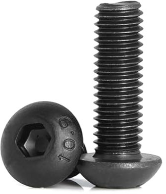 10 Stück M2 M2.5 M3 M4 M5 M6 M8 M10 Schwarz Linsenkopfschraube Innensechskant Rundkopfschrauben, M2