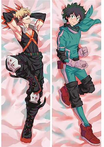 FELOTA My He-ro Academ-ia Anime Bedruckt Kissenbezug, Dekorative Seitenschläferkissen Bezug, Gemütlich Soft Wurf Kissenbezüge für Sofa Schlafzimmer-Multicolor 15||50x150cm