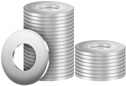 BOUMVID Arandelas Planas de Cuerpo M10 x 30mm, 20 Piezas Acero Inoxidable 304 A2 V2A, Metalicas Grandes Arandela de Bloqueo, Plana de Plano Para Tornillos Sujetadores DIN 9021 / ISO 7093