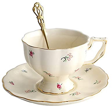 Juego De Tazas Y Platillos De Té Y Café De Cerámica, Porcelana De Hueso, Tazas De Té Modernas, Tazas De Café Con Leche, Exquisita Taza De Té De Pino, Adecuada Para Cócteles, Jugos, Bebidas Mi