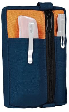 EDC-Tasche,Mini EDC Pouch,Taschenorganizer EDC Werkzeugtasche,EDC Taschen Pocket Organizer,Multitool Tasche Klein,Reversible Taschentasche,für Taschenlampe Taschenmesser Stift Notizbuch (Blau)