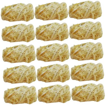KITANDOVE 32pcs Natural Roll Firelighters Perfect for Bbq Camping Emergency Safe Fire Starters
