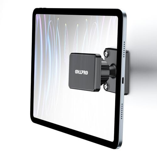 OHLPRO Tablet Wandhalterung Magnetisch, Universal iPad Wandhalterung, Tablet Halterung Wand mit 360° Drehbar, iPad Halterung Kompatibel mit iPad, iPad mini, iPad Air, iPad Pro und die Meisten Tablets