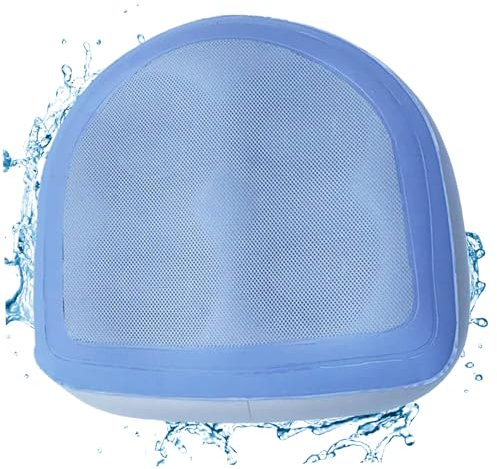 DAGLLGEW Aufblasbarer Booster-Sitz wasserdichtes PVC mit Wasser gefüllt/aufblasbarer Whirlpool-Sitz mit Mesh Whirlpools mit 4 Saugbechern für Pool-Whirlpool-Spa Blau