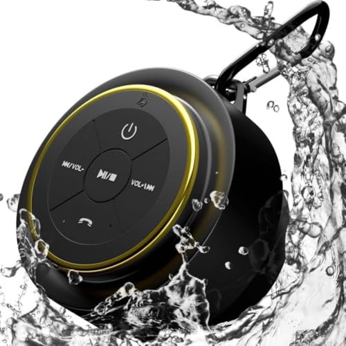 MR.LUYU Altavoz Portátil Bluetooth, IPX7 Altavoz Ducha Bluetooth Impermeable Altavoces para el Hogar Fiesta Ducha Aire Libre