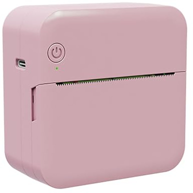 Mini-Taschen-Thermodrucker, Sofort-Smartphone-Fotodrucker, 203 DPI-Sofortfotodruck, Unterstützt BT-Verbindung für Smartphone, mit 1 Papierrolle 57 Mm (ROSA)