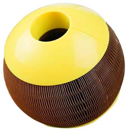 Balle d' à Chat, balles à mâcher en Forme de nid d'abeille, avec Cloche intégrée, Gratte-Chat, Jouet résistant aux morsures pour Les Amoureux des Animaux de Compagnie, réduit l'obésité et