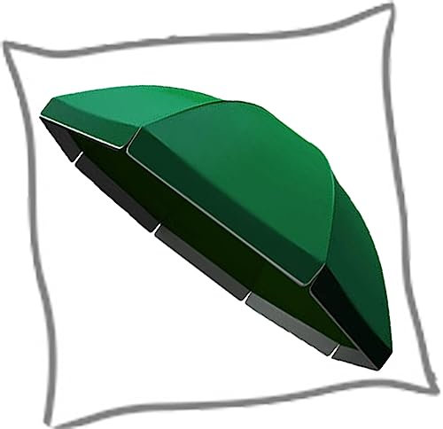 Auvent de rechange durable vert pour parasol de plage d'extérieur de 3 m, convient aux parasols de 2,7 à 3,7 m, 8 baleines