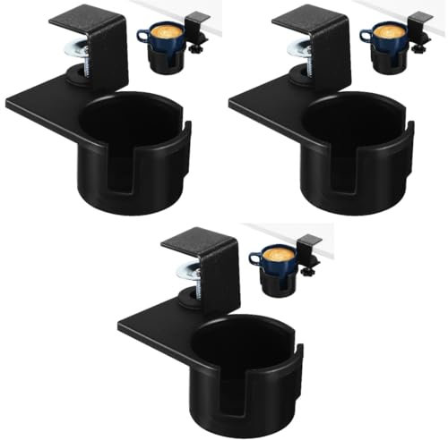 3 Pz Portabicchieri Supporto Da Tavolo Per Bottiglia D'acqua Distributore Di Bicchieri Porta Tazze Da Caffè Tazza Di Caffè Porta Tazzine Da Caffè Gancio Per Tazze Metallo Black Amosfun