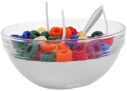 Didiseaon Cereal Bowl Scented Candle Soy Wax Realistic Food Decor Home Photography