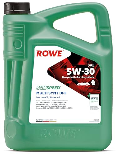 ROWE SUNSPEED Multi SYNT DPF SAE 5W-30, 5 Liter, Mehrbereichs-Motorenöl | Mehrbereichs-Motoröl biosynthetisch für Pkw mit Partikelfilter, Art. Nr. 4920125