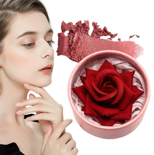 Puderrouge för kinderna med långvarig effekt Långvarig rouge med roséton | Blomrouge För kvinnor: för fest för arbete för skola för resa för dejting för