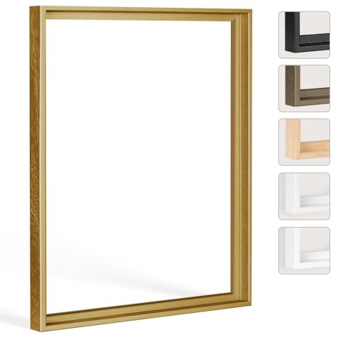 Schattenfugenrahmen Hanni 100x200cm Gold Selbstmontage Bausatz DIY