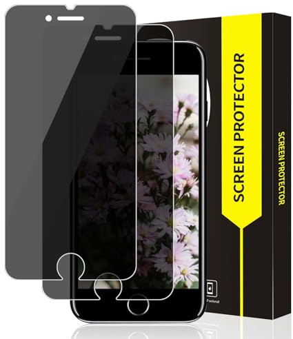 Cable Leader 2 Stück Blickschutzfolie für Panzerglas für iPhone 6/6s/7/8/SE, Anti Kratzer, Privacy Anti-Spy Sichtschutzfolie, Keine Blasen, Anti-Öl, Sensitive Touch iPhone 8 Displayschutzfolie