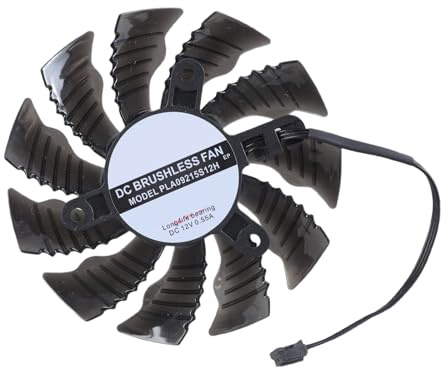 QUEENYARD Ventilador de refrigeración de tarjeta de video de 3 pines de 82 mm para GTX1650 SUPER ITX, refrigeradores de tarjetas gráficas, radiadores de juegos, refrigeración GPU de repuesto