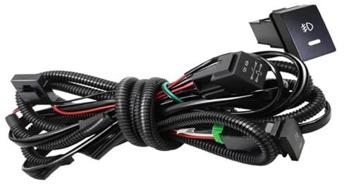 For Fiat Ducato 250 290 2006-2023 for H11 LED-dimljus med Angel Eye-ljus, varselljus, 2x30W(Harness Wire)