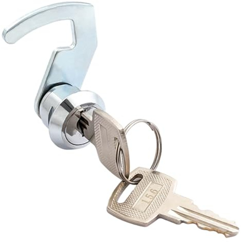 File Cabinet Lock, Cabinet Locks with Keys Zinc Alloy Desk Drawer Lock File Replacement with 2 Keys for Wardrobe Furniture Cash Boxes Locker Showcase