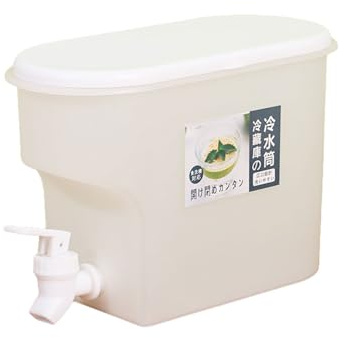 3.5L Wasserspender Matschküche, Wasserkanister Mit Hahn, Getränkespender Mit Zapfhahn Und Deckel, Wasserspender für Restaurants Hotels Partys, Limonade Eistee Selbstgemachte Getränke Spender,Weiß
