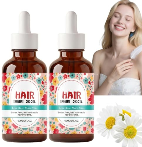 2 * 60ml Gentle Hair Removal Oil,Cyperus Rotundus Oil for Hairs Removal | Hair Inhib/itor Oil,Hair Removal Smoothing Oil,Natural Soothing Body Oil for Smooth Skin,Moisturizes&Soothes Skin