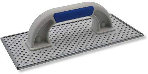 DEWEPRO WDVS und Porenbeton Schleifbrett Raspelbrett - Reibebrett mit verzinktem Stahlblech-Raspelbelag - 270x130mm - Egalisierungsbrett - Handschleifer