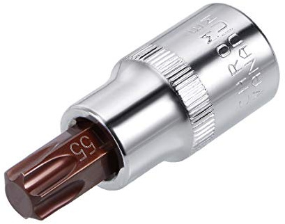 sourcing map 1/2-Inch Drive T55 Torx Bit Socket S2 Steel 55mm Length