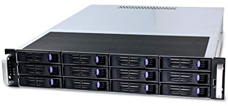 FANTEC SRC-2012X07 12Xsas&Sata ohne NT, Schwarz, Silber