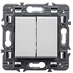 Conmutador doble Legrand 741345 serie Valena Next color aluminio