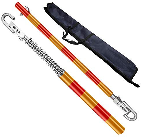 Anbull 2-TLG 5T Abschleppstange Pannenhilfe mit Federdämpfung, Schlepplänge 175cm, Max. Zugkraft: 5000kg