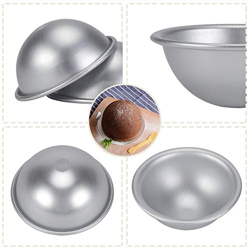 Haofy Half Ball Kuchenform 8 cm Aluminium für Mousse Dome Gelee Eis Bombe Cupcake – Ideal für Anfänger & Profis zum Backen von Kuchen Desserts Fondant Pudding Käsekuchen & gefrorenen Desserts