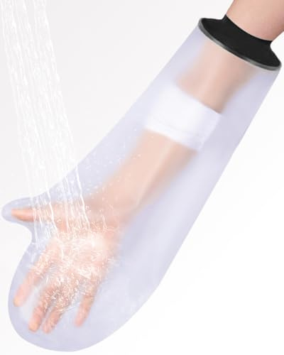 Wasserdichter Gipsschutz Arm,Wasserschutz für Gipsarm Wasserdichter Armprotektor für Gipsverbände,Wiederverwendbar Gips Duschschutz Arm Erwachsene Verbandschutz Wasserdicht Duschhülle für Dusche&Bad