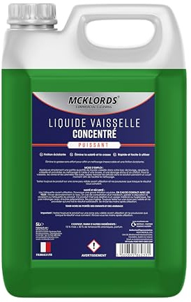 McKLords Concentrated Washing Up Liquid, Green, 5 l (Pack of 1), Packaging May Vary