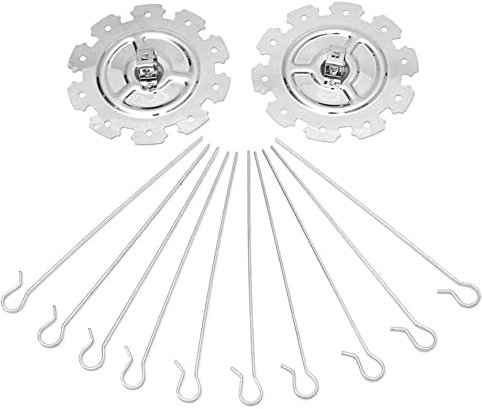 Gabbia per barbecue, in acciaio inox, spiedini per spiedini per spiedini, forni e kebab, 10 bastoncini rotanti, accessori da forno per cucinare