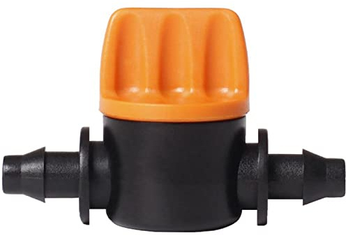 Lot de 20 vannes d'irrigation goutte à goutte, connecteur de tuyau d'arrosage pour robinet de contrôle du débit d'eau barbelée de 4/7 mm