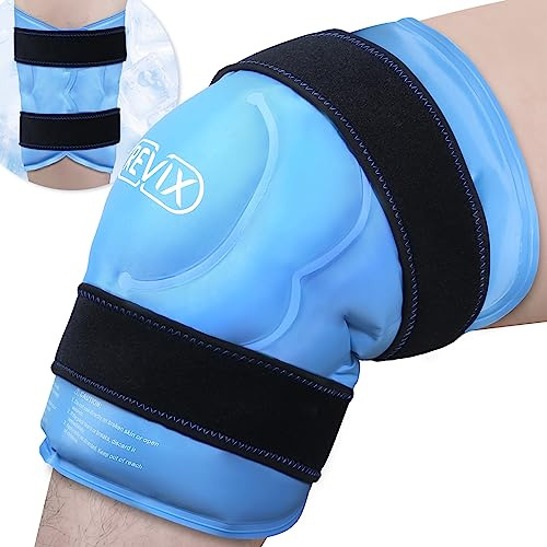 REVIX 20 XXXL Knie Kühlpack Wrap, umschließt gesamtes Knie, extra Kühlpack | 20 extra große Knie mit Kaltkompression bei Meniskusriss, Arthritis, Rücken, Schultern und Erholung nach Belastungen