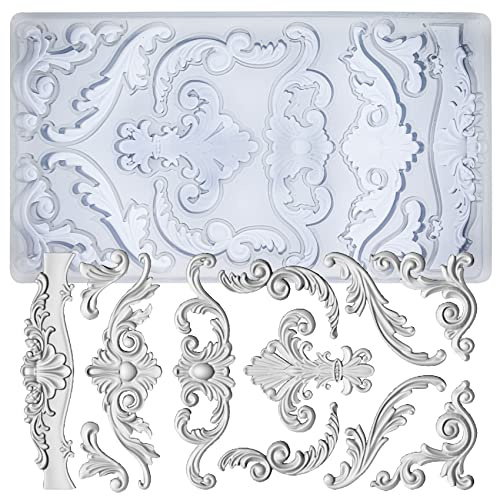 Musykrafties ARTScroll - Molde de silicona para decoración de pasteles, arcilla polimérica
