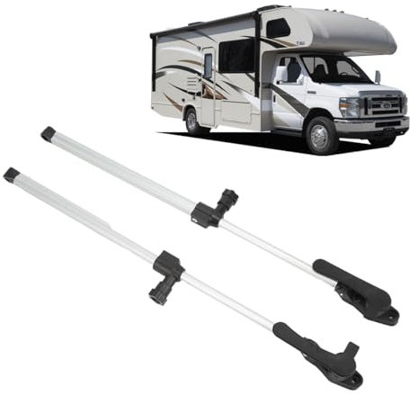 WOOXGEHM Wohnmobil Fenster Stützstange, 2 Stück RV Fensterheber, 310–435 mm Teleskop Aluminiumlegierung, Geringes Gewicht und Hohe Zähigkeit, Markisen Hebestütze für Wohnwagen, Wohnmobile, Yachten