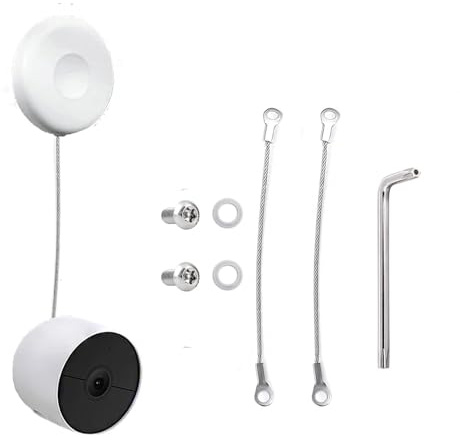[2 Stück] Anti-Diebstahl-Sicherheitskette für Google Nest Cam (Akku) /Arlo Pro 4/Pro 3/Arlo Ultra/Ultra 2 Kamera, Anti-Drop-Seil, Sicherheitskabel mit Anti-Diebstahl-Schrauben für den Innen- und