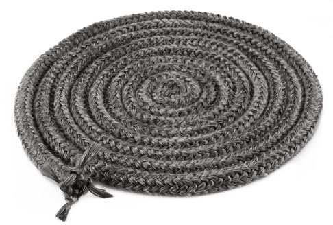 Cuerda de Sellado de Fibra de Vidrio, 8 mm x 2 m Cuerda Para Junta de Chimenea, Cuerda Fibra de Vidrio,Cuerda para Sellar Hornos,Cinta de Sellado para Chimenea para Chimeneas y Estufa de Leña