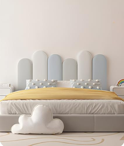 Wandpaneele Gepolstert, 3cm Dick Wandkissen Mit Befestigung Wandkissen Selbstklebend, für Wanddeko Schlafzimmer Wohnzimmer, Bett Kopfteil Einfach und Leicht zu Installieren ( Farbe : C , Größe : 200cm