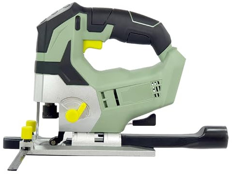 Seghetto Alternativo Pendolare 20V, con 2 Lame Incluse, Motore Bipolare, Telaio in Alluminio Ultraleggero, Angolo di Smusso 45°