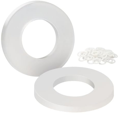 BOUMVID Rondelle in Plastica M6 x 12 mm, 50 Pezzi Distanziali Tondi Teflon Gomma Piatte Rondelles in Nylon, Dischi in Plastica Poliammide alzaporta Rondella per Riparazioni di Ricambio