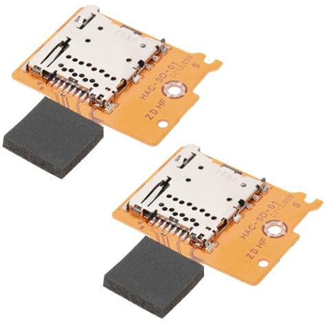 EMSea 2 Pz Lettore di Prese per Slot per Schede SD TF Scheda per Lettore di Schede SD Parte di Riparazione Sostitutiva per Slot per Schede SD TF Compatibile con Nintendo Switch La Scheda di Memoria
