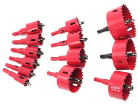 Broca bimetálica M42, juego de sierras perforadoras de 16 mm a 75 mm, cortador, carpintería, herramientas de bricolaje, corte de metal, plástico, hierro, herramientas manuales, 13 piezas