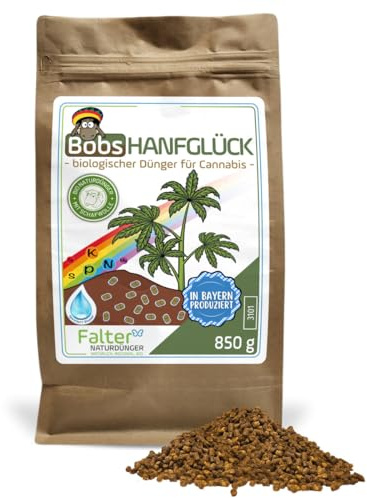Bobs Hanfglück - biologischer Dünger für Cannabis 850 g | mit Schafwolle | Nährstoffreicher Langzeitdünger mit Wasserspeichereffekt