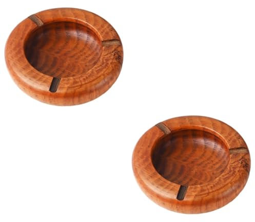 Cabilock 2stücke Kreativer -aschenbecher Für Desktop Hochwertiger Vintage-stil Breit Für Zuhause Und Büro Leicht Zu Reinigen Mit Praktischer Rillenstruktur