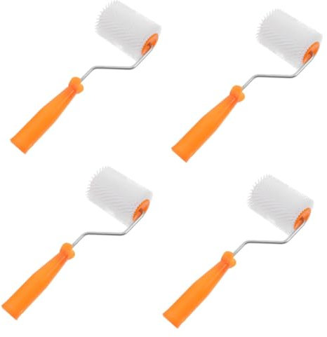 Angoily 4stücke Selbstnivellierender Entlüftungsroller Defoaming Roller Bürste Für Oberflächen Für Anwendung Von Bodenbeschichtungen Und Estrich
