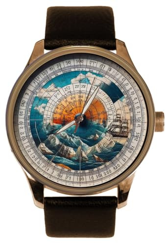 Nautical Barometer Ocean Weather Ship Instrumentation Themed Solid Brass Collectible Mariner's Watch