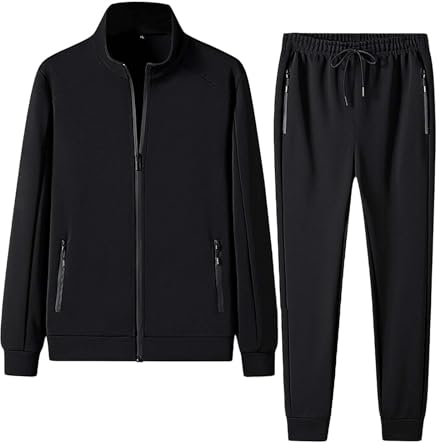 liaddkv [Dynamischer Frühling und Sportpullover-Set Leicht und atmungsaktiv Schmuck Western (Black, XXXXL)