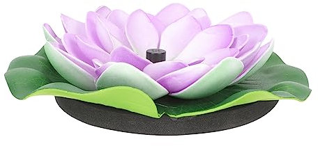 BESPORTBLE 1 Jeu Fournitures pour La Maison Fontaines à Eau Solaires Fontaine Piscine Hors Sol Fontaine Solaire Nénuphar Fontaines Solaires en Plein Air Pétillant Lanterne Abdos Violet,Mauve